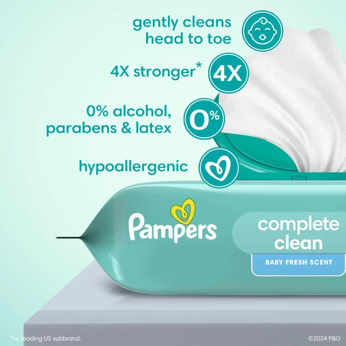 pampers baby fresh baby wipes 504 ct OLD