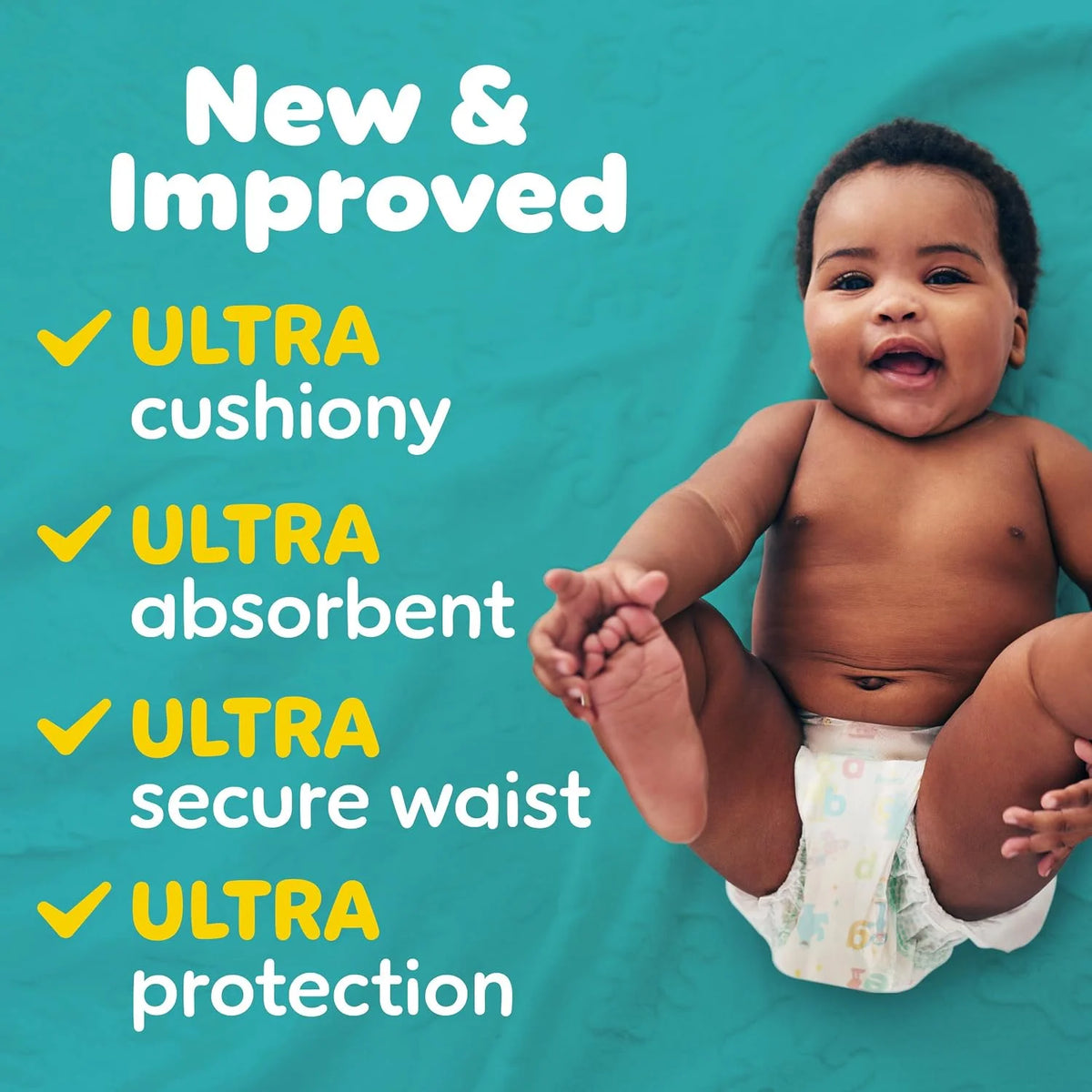 Pampers Baby Dry Ultra Cushiony Diapers, Size 6 (23-44 lbs), 21 Count, Up to 100% Leakproof