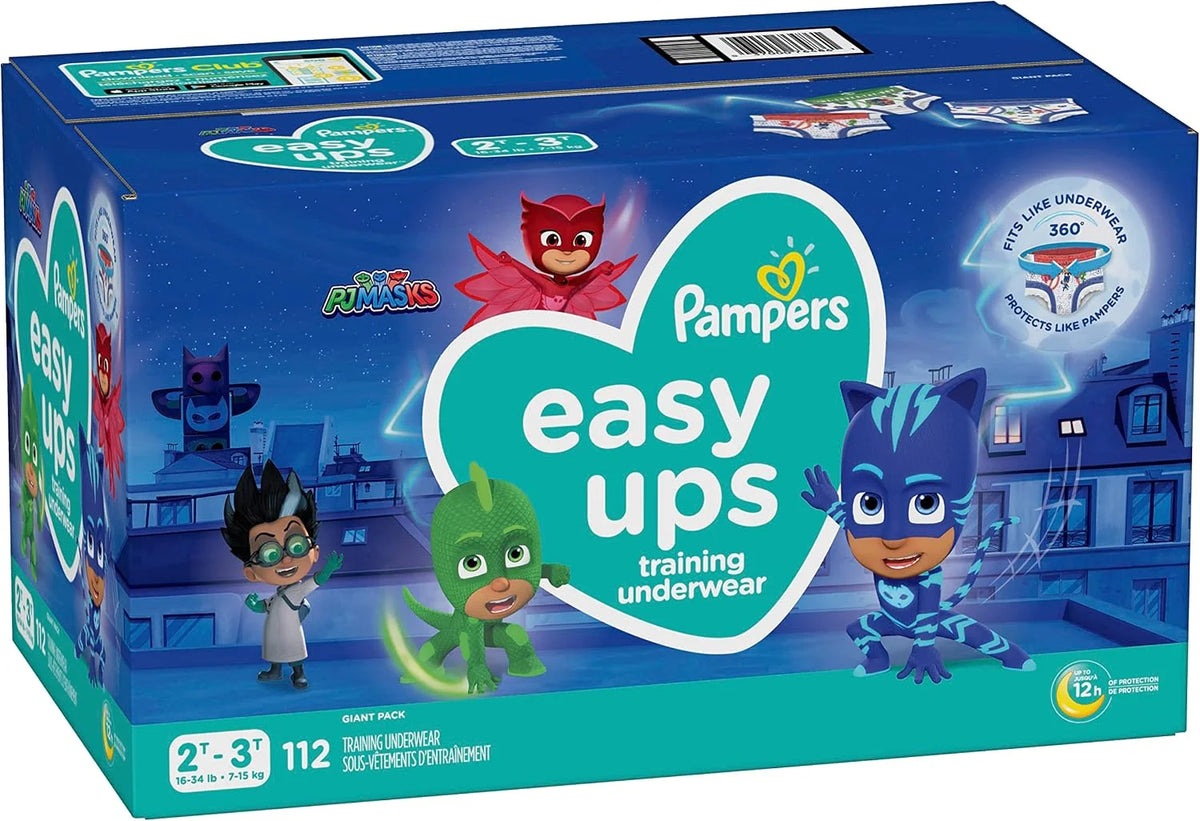 Pampers Easy Ups Training Pants Boys and Girls, 2T-3T (Size 4), 112 Count, Giant Pack