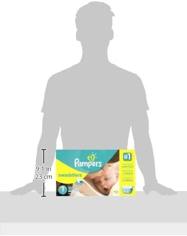 Pampers Swaddlers Disposable Diapers Newborn Size 1 (8-14 lb), 168 Count, ECONOMY