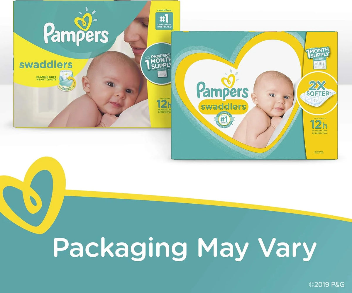 Diapers Newborn/Size 1 (8-14 lb), 164 Count - Pampers Swaddlers Disposable Baby Diapers, Enormous Pack