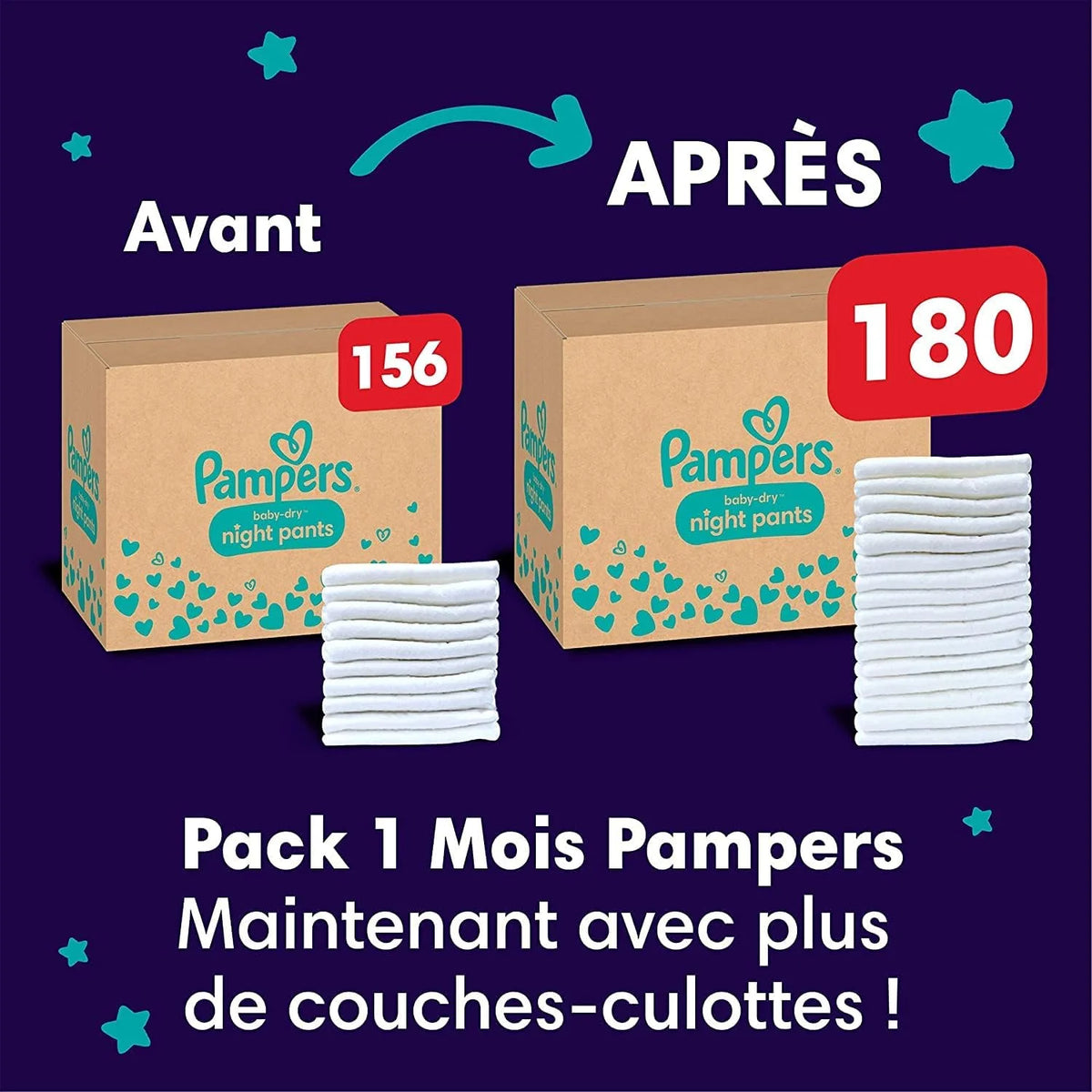 Pampers Night Pants Size 4 x 180 Pack of 1 Month